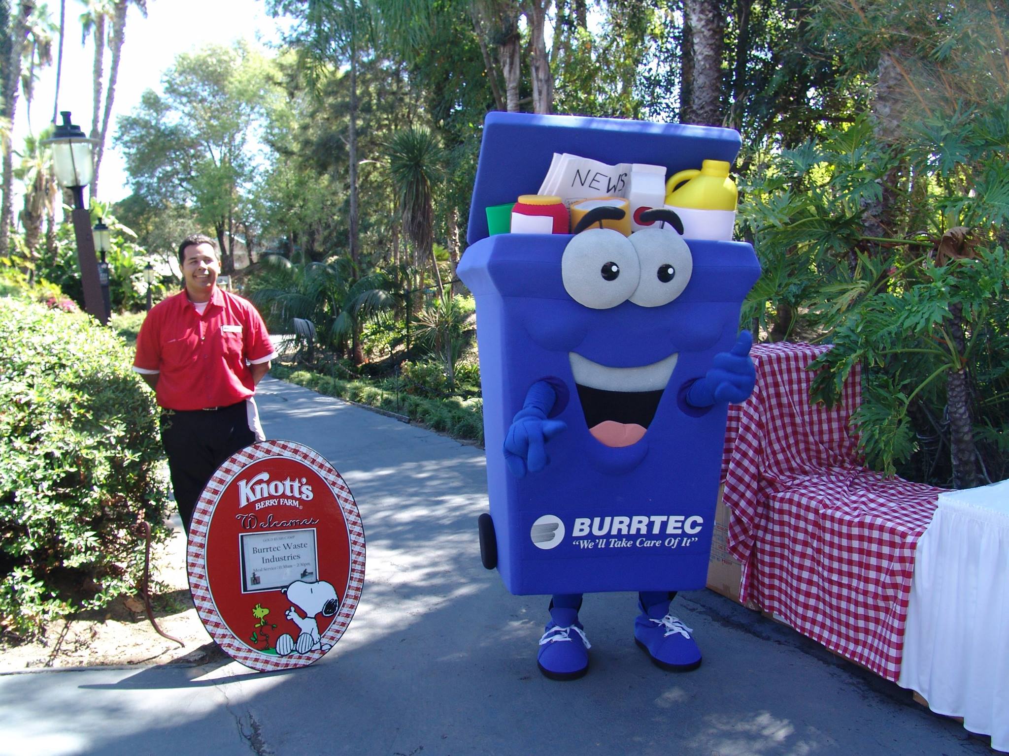Mascot Burrtec Waste and Recycling Workers Week